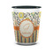 Swirls, Floral & Stripes Ceramic Shot Glass - 1.5 oz - Two Tone - Set of 4 (Personalized)