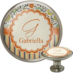 Swirls, Floral & Stripes Cabinet Knob (Personalized)