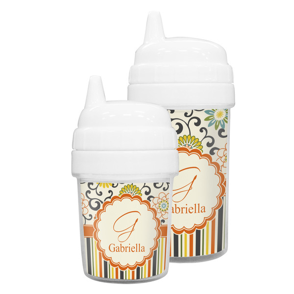Swirls, Floral & Stripes Sippy Cups