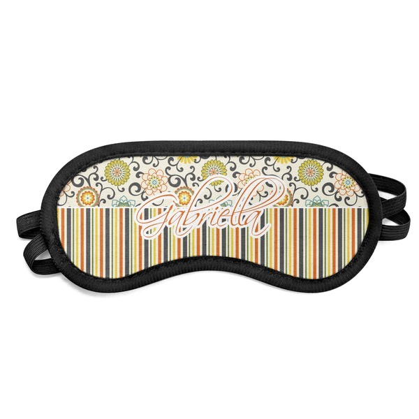 Custom Swirls, Floral & Stripes Sleeping Eye Mask - Small (Personalized)
