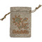 Swirls, Floral & Stripes Small Burlap Gift Bag - Front