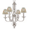 Swirls, Floral & Stripes Small Chandelier Shade - LIFESTYLE (on chandelier)