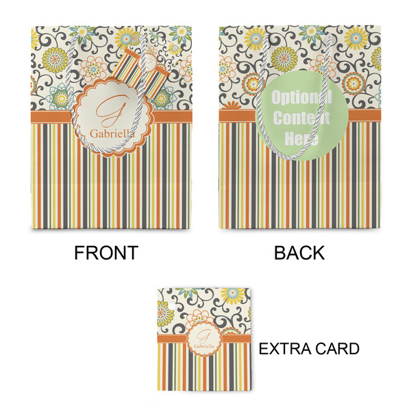 Swirls, Floral & Stripes Small Gift Bag - Approval