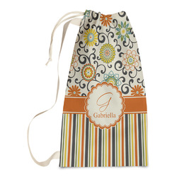 Swirls, Floral & Stripes Laundry Bags - Small (Personalized)