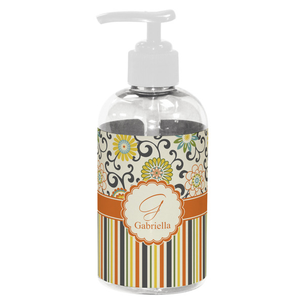 Swirls, Floral & Stripes Small Liquid Dispenser (8 oz) - White