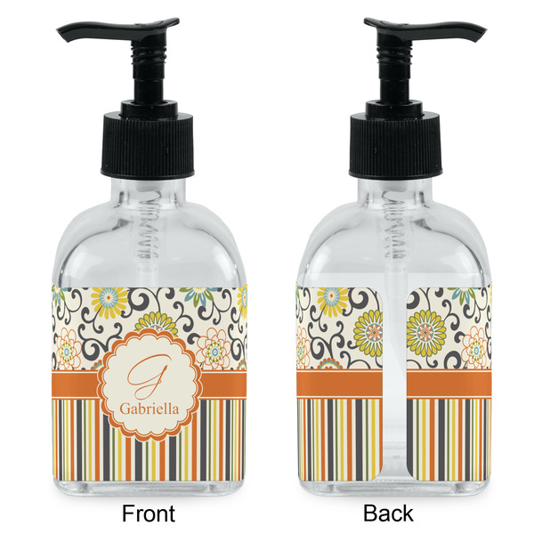 Swirls, Floral & Stripes Glass Soap/Lotion Dispenser - Approval