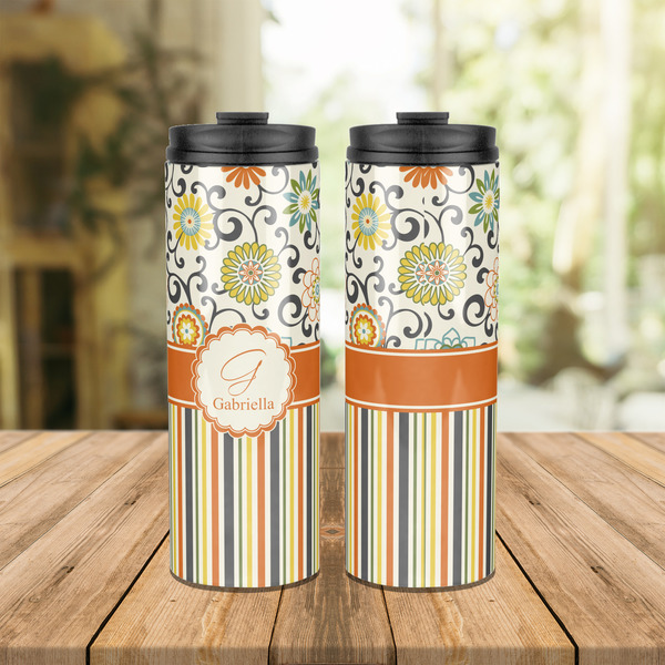 Swirls, Floral & Stripes Stainless Steel Tumbler - Lifestyle