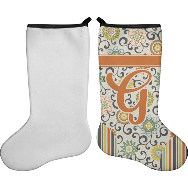 Swirls, Floral & Stripes Stocking - Single-Sided - Approval