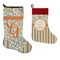 Swirls, Floral & Stripes Stockings - Side by Side compare