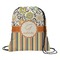 Swirls, Floral & Stripes Drawstring Backpack