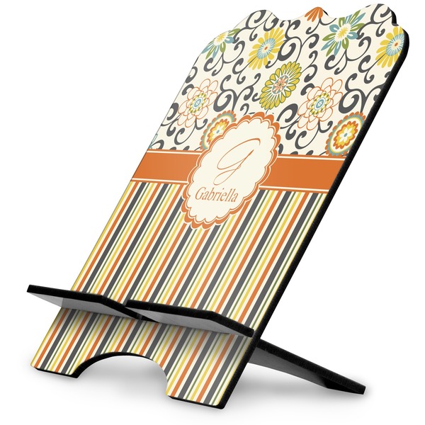 Custom Swirls, Floral & Stripes Stylized Tablet Stand (Personalized)