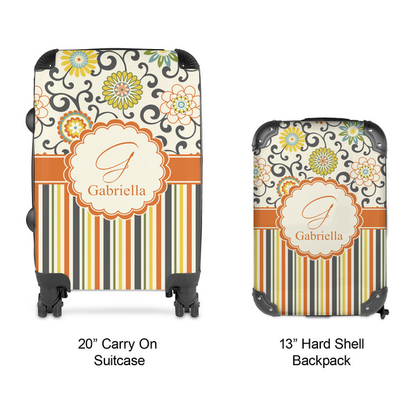Swirls, Floral & Stripes Suitcase Set 4 - APPROVAL