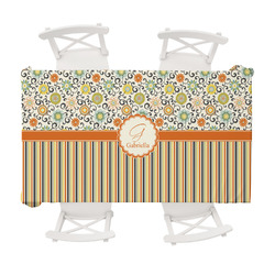 Swirls, Floral & Stripes Tablecloth - 58"x102" (Personalized)