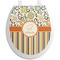 Swirls, Floral & Stripes Toilet Seat Decal (Personalized)