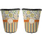 Swirls, Floral & Stripes Trash Can Black - Front and Back - Apvl