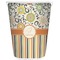 Swirls, Floral & Stripes Waste Basket - Single Sided (White) (Personalized)