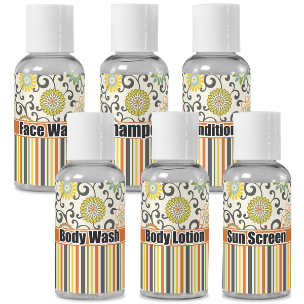 Custom Swirls, Floral & Stripes Travel Bottles (Personalized)