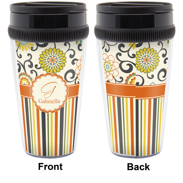 Swirls, Floral & Stripes Travel Mug Approval (Personalized)