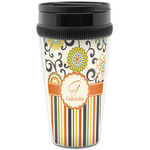 Swirls, Floral & Stripes Acrylic Travel Mug without Handle (Personalized)