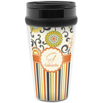 Swirls, Floral & Stripes Acrylic Travel Mug without Handle (Personalized)