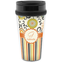 Swirls, Floral & Stripes Acrylic Travel Mug without Handle (Personalized)