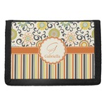 Swirls, Floral & Stripes Trifold Wallet (Personalized)