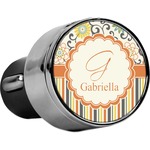 Swirls, Floral & Stripes USB Car Charger (Personalized)
