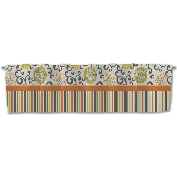 Swirls, Floral & Stripes Valance - Front