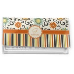 Swirls, Floral & Stripes Vinyl Checkbook Cover (Personalized)
