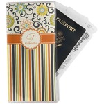 Swirls, Floral & Stripes Travel Document Holder