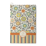 Swirls, Floral & Stripes Waffle Weave Golf Towel (Personalized)