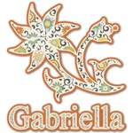 Swirls, Floral & Stripes Graphic Decal - Medium (Personalized)
