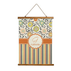 Swirls, Floral & Stripes Wall Hanging Tapestry (Personalized)