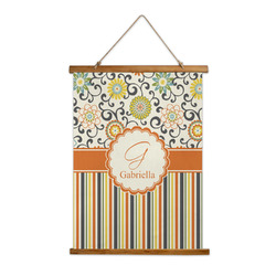 Swirls, Floral & Stripes Wall Hanging Tapestry (Personalized)