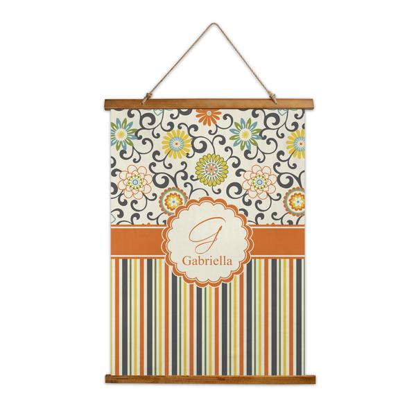 Custom Swirls, Floral & Stripes Wall Hanging Tapestry (Personalized)