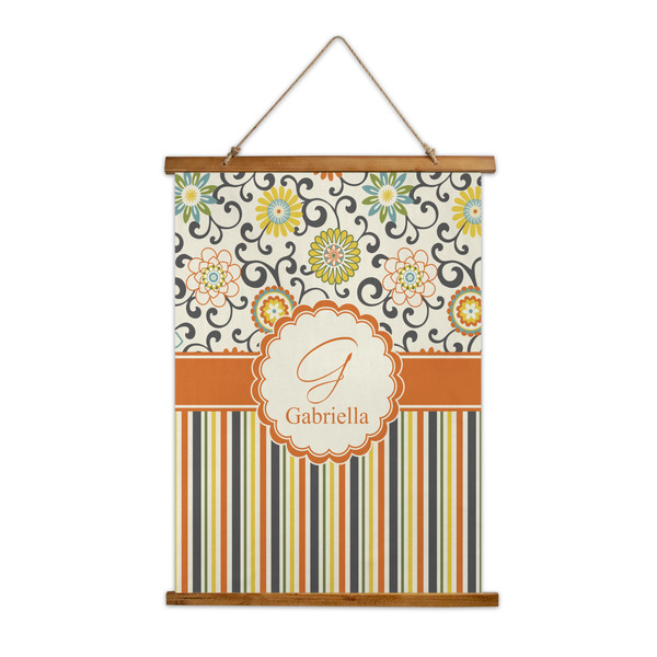 Custom Swirls, Floral & Stripes Wall Hanging Tapestry (Personalized)