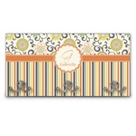 Swirls, Floral & Stripes Wall Mounted Coat Rack (Personalized)
