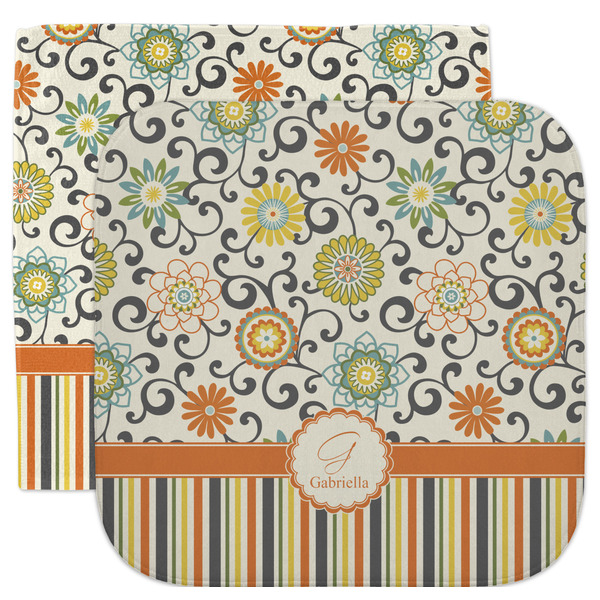 Custom Swirls, Floral & Stripes Facecloth / Wash Cloth (Personalized)