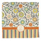 Swirls, Floral & Stripes Washcloth - Front - No Soap