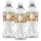 Swirls, Floral & Stripes Water Bottle Labels - Front View