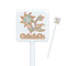 Swirls, Floral & Stripes Square Plastic Stir Sticks (Personalized)