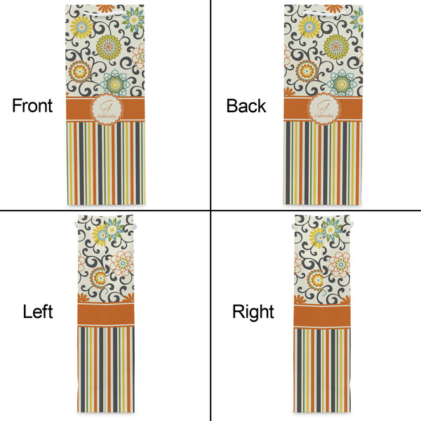 Swirls, Floral & Stripes Wine Gift Bag - Matte - Approval