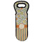 Swirls, Floral & Stripes Wine Tote Bag (Personalized)