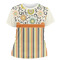 Swirls, Floral & Stripes Women's Crew T-Shirt - X Small