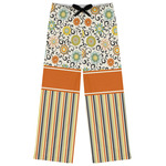 Swirls, Floral & Stripes Womens Pajama Pants - XL