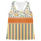 Swirls, Floral & Stripes Womens Racerback Tank Top - X Large