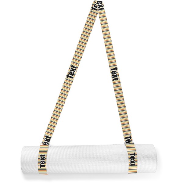 Custom Swirls, Floral & Stripes Yoga Mat Strap (Personalized)