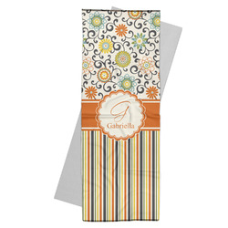 Swirls, Floral & Stripes Yoga Mat Towel (Personalized)