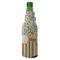 Swirls, Floral & Stripes Zipper Bottle Cooler - ANGLE (bottle)