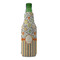 Swirls, Floral & Stripes Zipper Bottle Cooler - FRONT (bottle)